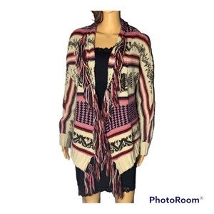 American Eagle Outfitters Fringed Cardigan Med